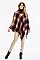 Trendy Plaid Pattern Poncho