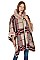 Fashionable Soft Fur Check Poncho FM-AV288