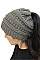 Pack of 12 (pieces) Assorted Messy Bun Ponytail Beanie FM-HT775