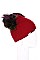 Pack of 12 (pieces) Assorted Double Pompom Beanies FM-HT496