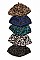 Pack of 12 (pieces) Assorted Leopard Faux Fur Beret FM-SHTH5408