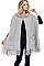 Fringe Poncho with Pockets FM-FTZWSF227