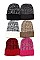 Pack of 12 (pieces) Assorted Messy Bun Ponytail Beanie FM-HT7461