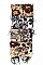 Pack of 12 Flower Leopard Scarves