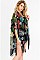 Stylish Palm Print Tassel Kimono FM-KSF213