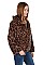 Fashionable Soft Fur Leopard Hooded Cardigan FM-AV295
