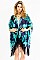 Chic Palm Print Tassel Kimono FM-KSF211