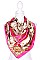 Pack of 12 (pieces) Assorted Feel Square Satin Scarves FMSFS163