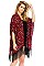 Snug Animal Print Tassel Kimono FM-KSF219