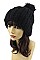 Stylish Soft Fur Pompom Mohair Beanie FM-AT226