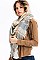 Pack of 6 Plaid Oversized Square Blanket Scarves