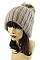 Stylish Soft Fur Pompom Mohair Beanie FM-AT226