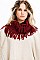 Pack of 12 Pcs Assorted Color Fringe Infinity Scarves