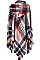 Pack of (6pieces) Classy Plaid Hooded Poncho FM-PC7422