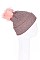 Pack of 12 (pieces) Assorted Fashionable Pompom Beanies
