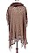 Pack of 4 (pieces) Assorted Faux Fur Collar Fringe Poncho FM-AV234DC