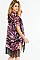 Stylish Feather Print Tassel Kimono FM-KSF209