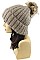 Stylish Soft Fur Pompom Mohair Beanie FM-AT226