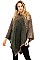 PLAID PATTERN PONCHO