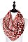 Pack of (12 Pieces) Assorted Color Trendy Animal Print Infinity Scarves FM-FTZISF256
