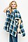 Fashion Plaid Pattern Poncho