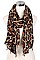 LEOPARD PRINT TASSEL ACCENT SCARF