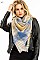 Pack of 12 pcs Plaid Oversized Square Blanket Scarves