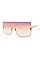 OVERSIZED TWO TONE LENS SHIELD SUNGLASSES