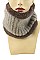Pack of (12 Pieces) Stylish Faux Fur Wrap Elastic Scarves FM-AT228