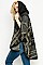 Hooded Plaid Pattern Poncho