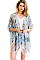 PACK OF 6 Cushy Flower Print Tassel Kimono