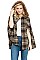 Posh Plaid Pattern Poncho