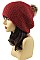 Fashion Pompom Mohair Beanies FM-HT670