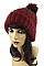 Pack of 6 (pieces) Assorted Soft Fur Pompom Mohair Beanie FM-AT225