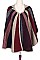 Pack of 6 (pieces) Assorted Stripe Pattern Poncho FM-PC7439