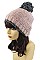 Stylish Fur Lining Pompom Beanies FM-AT224