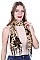 Pack of 12 Flower Leopard Scarves