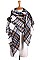 Multi Tone Plaid Over Sized Blanket Scarves Shawls