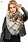 Pack of 12 pcs Plaid Oversized Square Blanket Scarves