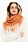 Pack of 12 Pcs Assorted Color Fringe Infinity Scarves