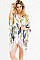 Comfy Floral Crane Print Tassel Kimono FM-KSF210