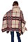 Fashionable Soft Fur Check Poncho FM-AV288
