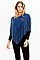 Pack of 12 Button Accent Fringe Poncho