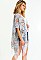 PACK OF 6 Cushy Flower Print Tassel Kimono