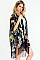 Comfy Floral Crane Print Tassel Kimono FM-KSF210