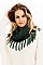 Pack of 12 Pcs Assorted Color Fringe Infinity Scarves
