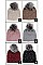 Pack of 12 Multi Bead Pompom Crochet Beanies