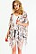 PACK OF 6 Cushy Flower Print Tassel Kimono
