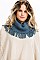 Pack of 12 Pcs Assorted Color Fringe Infinity Scarves