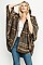 Hooded Plaid Pattern Poncho